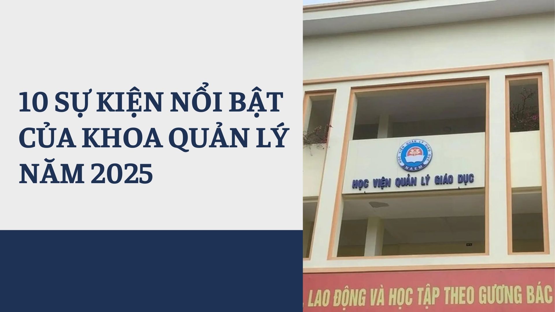 Khoa Quản lý – Học viện Quản lý Giáo dục